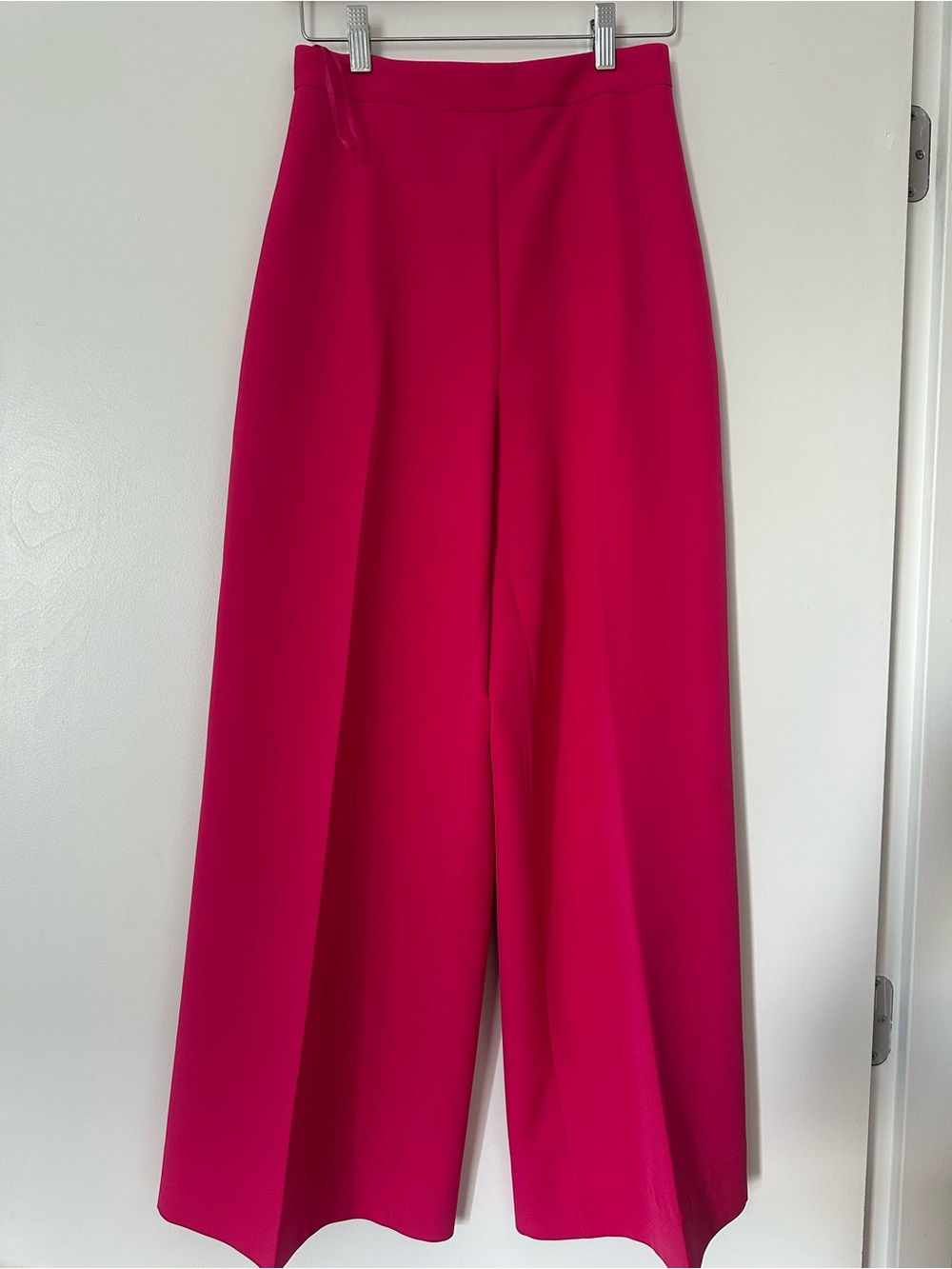NADINE MERABI Hot Pink Wide-Leg High-Waist Pants